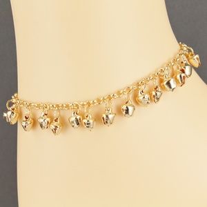 gold jingle bells anklet ankle bracelet